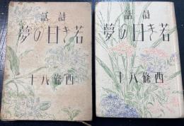 若き日の夢 : 詩話