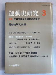 運動史研究（３）　：特集・左翼労働組合運動の再検討