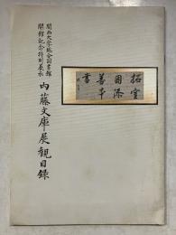 内藤文庫展観目録 : 関西大学総合図書館開館記念特別展示