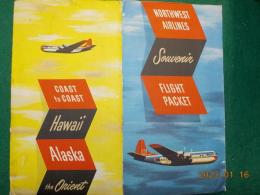 パンフレット　NORTHWEST AIRLINES ８部　ケース入り