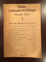 仏蘭西文学研究Ⅰ　モラリスト研究