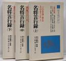 名将言行録<教育社新書 原本現代訳 16～18>
