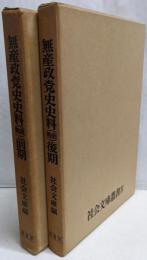 無産政党史史料(戦前) 前期・後期 2冊セット<社会文庫叢書3・4>