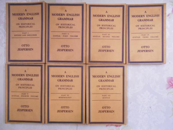Jespersen Modern English Grammar 全７巻set A Modern English Grammar (7 Volumes) : on Historical