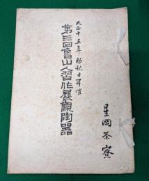 第三回魯山人習作展観陶器 ー大正十五年初秋日開催ー / 茶碗 酒瓶 平鉢