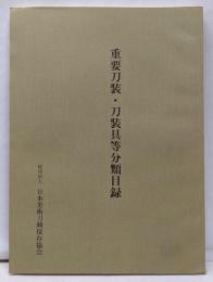 重要刀装・刀装具等分類目録