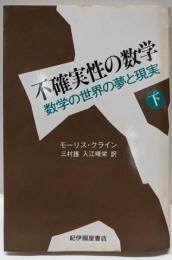 不確実性の数学: 数学の世界の夢と現実 (下)