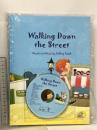 4 洋書 絵本 Walking Down the Street Words and Music by Jeffrey Leask bee boy Basic 付録・ディスク付き