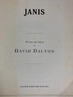 【洋書】［Janis］ジャニスジョプリン WRITTEN AND EDITED BY DAVID DALTON （PO 23 91）1971-1972