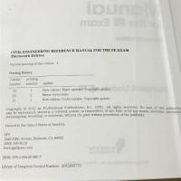洋書 Civil Engineering Reference Manual for the PE Exam Professional Pubns Inc  Michael R.Lindeburg, 土木工学