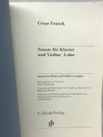 Sonate fuer Klavier und Violine A-dur   Cesar  Franck