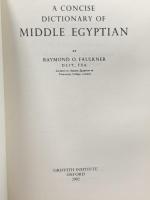 Concise Dictionary of Middle Egyptian (Griffith Institute Publications) Griffith Inst Faulkner, RO