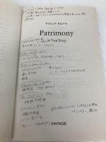 【※書き込み有】Patrimony: A True Story Vintage Roth, Philip