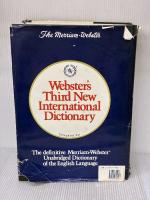 【※イタミ有り】Webster's Third New International Dictionary