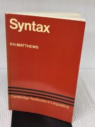 【※書き込み有り】Syntax (Cambridge Textbooks in Linguistics) Cambridge University Press P. H.Matthews