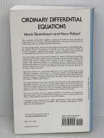 Ordinary Differential Equations: An Elementary Textbook for Students of Mathematics, Engineering, and the Sciences (Dover Books on Mathematics) Dover Publications MorrisTenenbaum