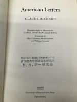 American Letters Univ of Pennsylvania Pr Richard, Claude