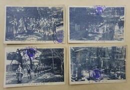 義士のおもかげ（其一～其三）+大石良雄の墓　絵葉書4枚セット