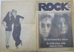 「ROCK」Aug 14　1972　3rd anniversary Issue an Interview with John & Yoko ［英文］（ミュージック・ライフ　1月号付録）