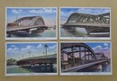 絵葉書　大東京の十六大橋　うち4枚セット　原色