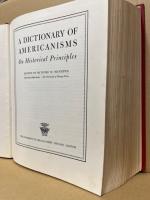 A Dictionary of Americanisms : on historical principles