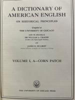 Dictionary of American English on Historical Principles 4 volume Set