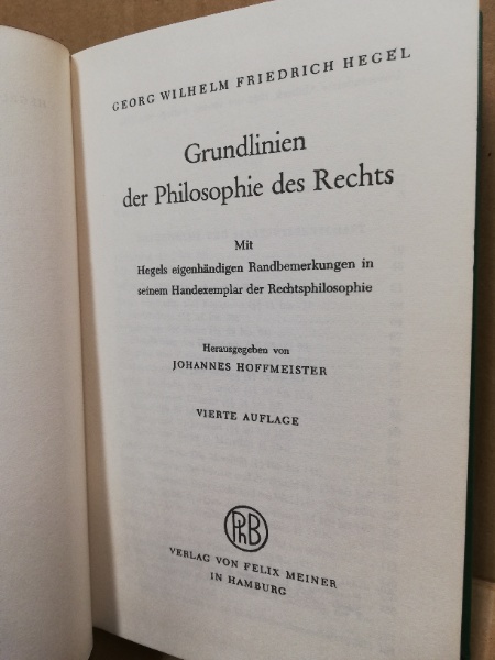 Grundlinien der Philosophie des Rechts(Georg Wilhelm Friedrich