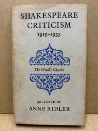 Shakespeare Criticism 1919-1935