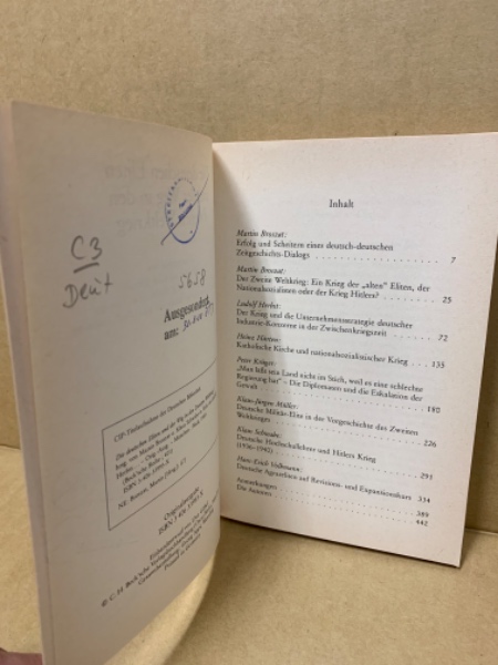 Die Deutschen Eliten und der Weg in den Zweiten Weltkrieg