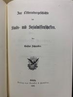 Zur Litteraturgeschichte der Staats- und Sozialwissenschaften