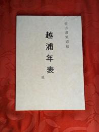 佐方渚果遺稿　越浦年表他