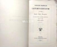 Lexicon manuale latino-sinicum editio sexta 辣丁中華合璧字典