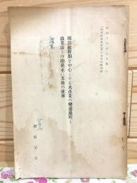 明治維新期を中心とする水産業の変遷過程と漁業法との関係並に其後の推移