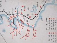 絵葉書 宇部線 路線図
