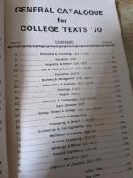 General Catalogue For College Texts 1970 洋書テキストカタログ・著者名・書名索引付