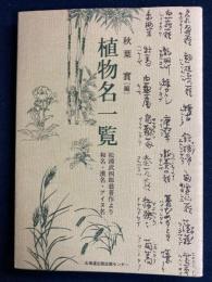 植物名一覧 : 松浦武四郎翁著作より : 和名・漢名・アイヌ名