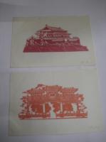 (切絵)　北京風景　CHINESE PAPERーCUTS  全１０枚ケース(佛香閣・人民大会堂・・・)