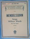 MENDELSSOHN  Songs Without Words For the Piano  (Schirmer's Library of Musical Classics)