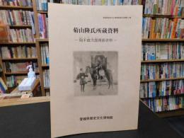 「菊山隆氏所蔵資料 　陶不窳次郎関係資料」