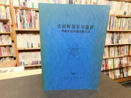 「吉田町国安川遺跡　埋蔵文化財調査報告書　第１集」　愛媛県旧吉田町