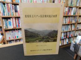 「愛媛県玉川ダム仮設備実施計画書」