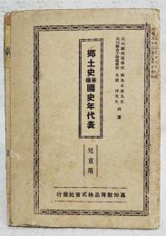 郷土史兼備國史年代表　児童用