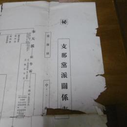 秘　支那党派関係表　大正十年　外務省情報部第一課　(張作霖…他)