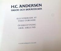 H.C.ANDERSEN Sagor Och Berattelser   ILLUSTRERADE AV THEO TOBIASSE