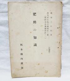 肥料の知識　昭和3年4月　農事実行組合彙報第2号（肥料改良奨励指針の１)