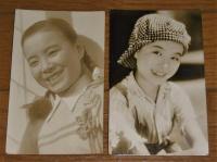 美空ひばり　(5枚セット)　ブロマイド2枚＋付録写真2枚＋付録えはがき1枚　