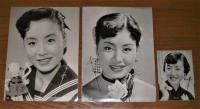 美空ひばり　(5枚セット)　ブロマイド2枚＋付録写真2枚＋付録えはがき1枚　