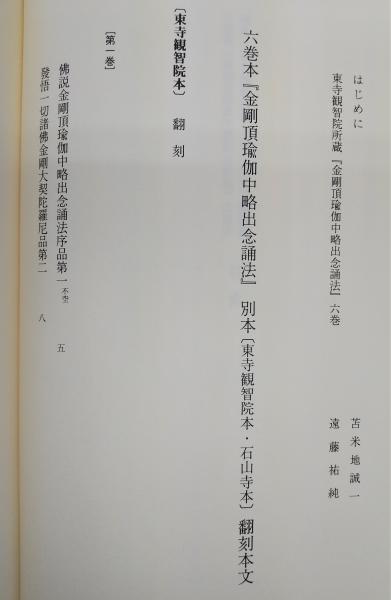 六巻本『金剛頂瑜伽中略出念誦法』の研究(大正大学綜合佛教研究所金剛