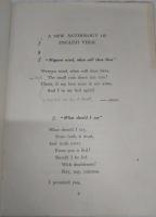 A new anthology of english verse：(新英詩選)