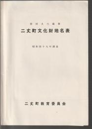 二丈町文化財地名表　昭和四十九年調査